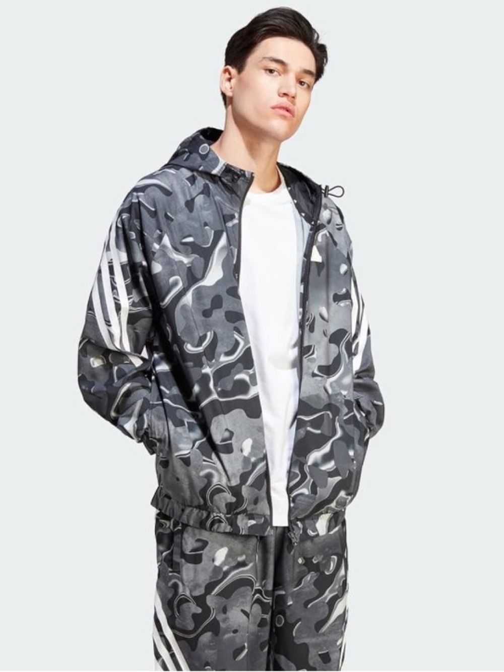 Adidas Future Icon Liquid Camo Full-Zip Hoodie - MEDIUM✨-NWT